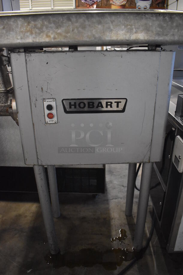 Hobart 4146 Metal Commercial Floor Style Meat Grinder w/ Tray. 200 Volts, 3 Phase. 55x27x63 - Image 2 of 7