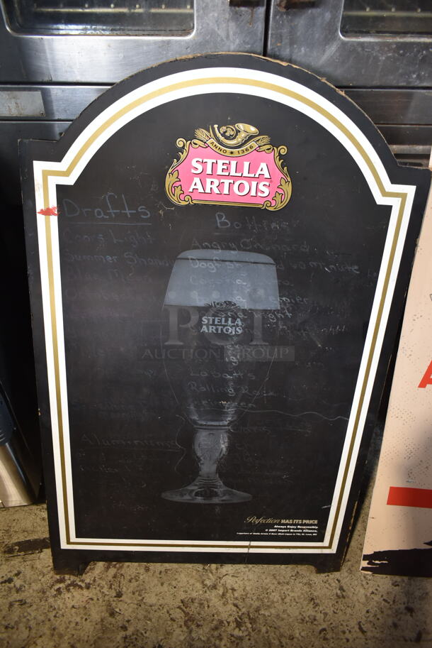 2 Signs; Stella Artois A Frame Sidewalk Chalkboard Sign and Parking Sign. 2 Times Your Bid! - Image 2 of 6