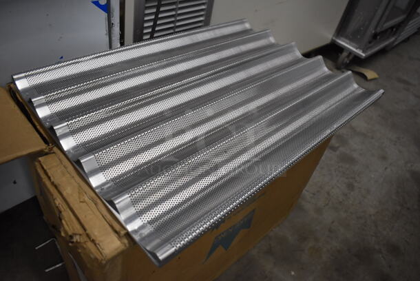 12 BRAND NEW IN BOX! Metal Perforated 5 Loaf Baking Pans. 18x26x1.5. 12 Times Your Bid! - Image 2 of 6