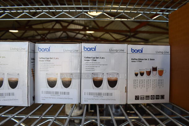 ALL ONE MONEY! Lot of 3 Tiers Worth of Various Items Including BRAND NEW Boral Coffee Cup Sets, Metal Chafing Dishes, Ceramic Pasta Plates, Poly Bins. Does Not Include Shelving Unit. - Image 3 of 8