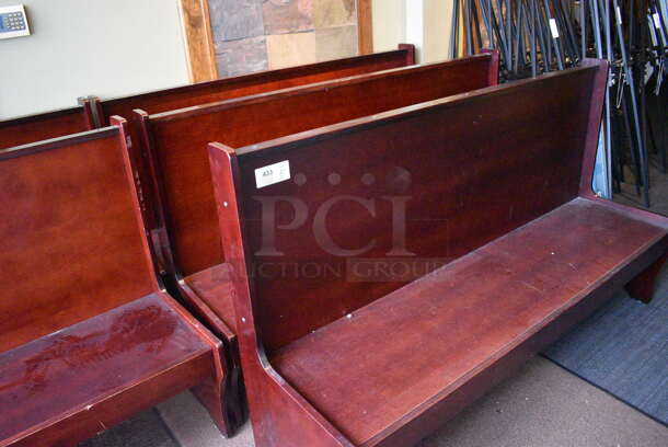5 Wooden Bench. BUYER MUST REMOVE. 72x23x42. 5 Times Your Bid! (Susquehanna Ale House) - Image 4 of 4