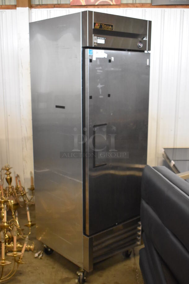 2013 True T-23F ENERGY STAR Stainless Steel Commercial Single Door Reach In Freezer w/ Poly Coated Racks on Commercial Casters. 115 Volts, 1 Phase. Tested and Working! - Image 2 of 7