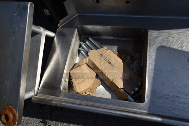 Stainless Steel Commercial Right Side Dirty Side Dishwasher Table w/ Legs. - Image 2 of 4