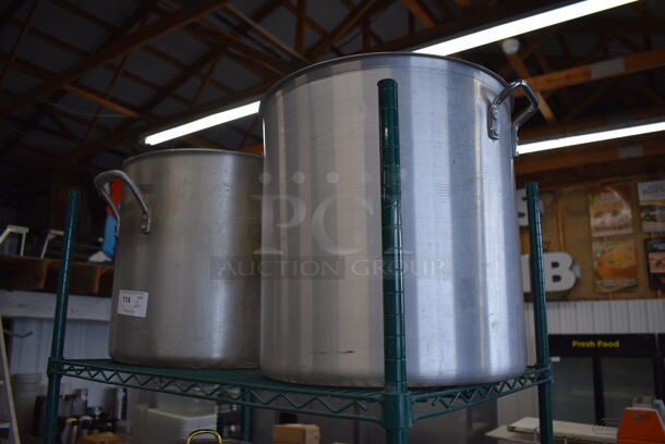 ALL ONE MONEY! Tier Lot of 2 Metal Stock Pots. 21x18x19, 20x18x18 - Image 4 of 4