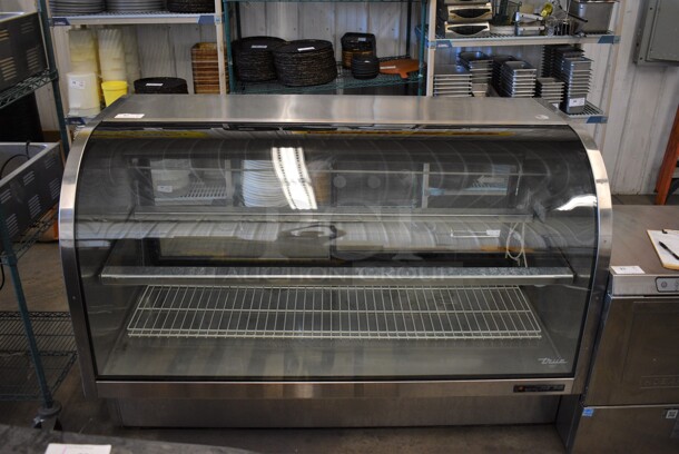 True Model TCGG-72-S Stainless Steel Commercial Floor Style Deli Display Case Merchandiser. 115 Volts, 1 Phase. 73x37x48. Cannot Test Due To Cut Power Cord