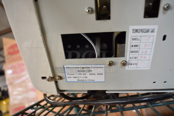 Accurate Model 1200 Metal Countertop Bill Counting Machine. 110 Volts, 1 Phase. 10.5x10x8. Tested and Working! - Image 4 of 4