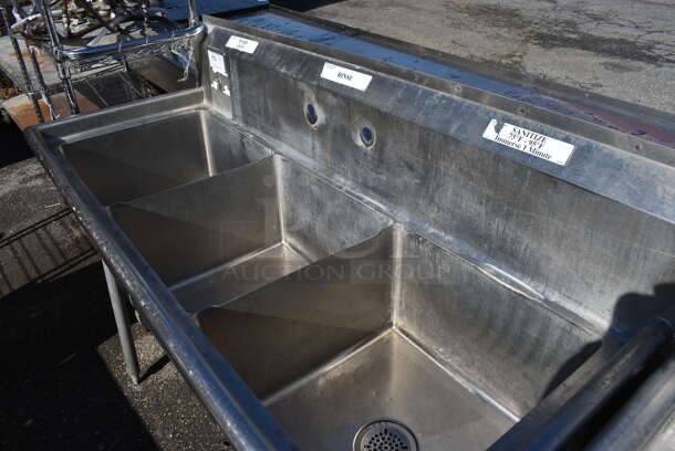 Stainless Steel Commercial 3 Bay Sink. 60x24x45. Bays 18x18x11 - Image 4 of 4