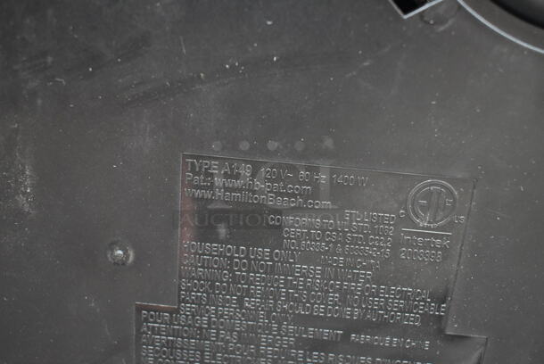 Hamilton Beach 49904F Metal Countertop Single Cup Coffee Machine. 120 Volts, 1 Phase.  - Image 7 of 8