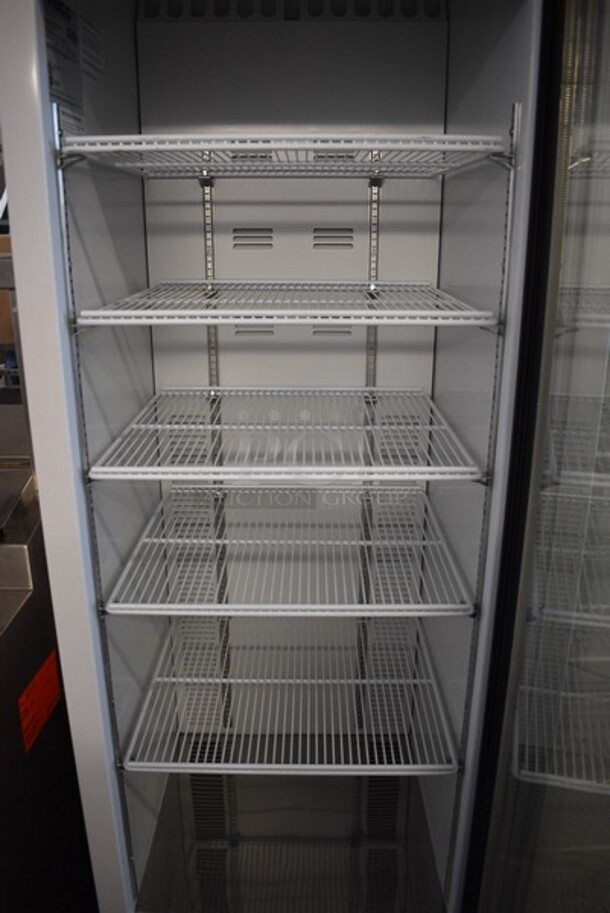 2019 Habco Model SE18 Metal Commercial Single Door Reach In Cooler Merchandiser w/ Poly Coated Racks. 115 Volts, 1 Phase. 24.5x24.5x79. Tested and Working! - Image 4 of 5
