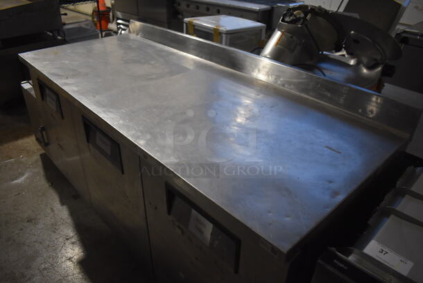 True TWT-72 Stainless Steel Commercial 3 Door Work Top Cooler on Commercial Casters. 115 Volts, 1 Phase. 72.5x30x39. Tested and Working! - Image 3 of 7