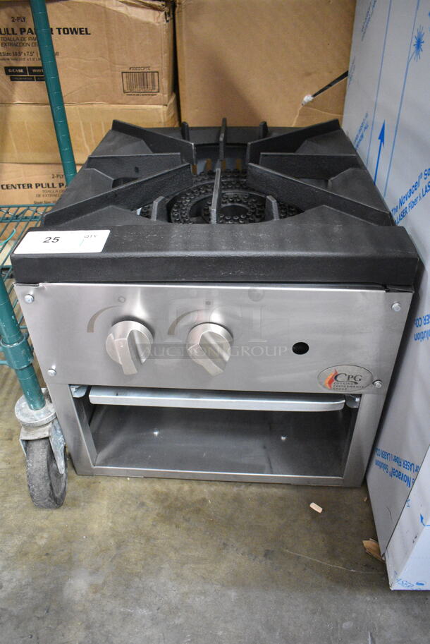 BRAND NEW SCRATCH AND DENT! Cooking Performance Group CPG 351CPGSP18N Stainless Steel Commercial Natural Gas Stock Pot Range. 80,000 BTU.  - Image 3 of 8