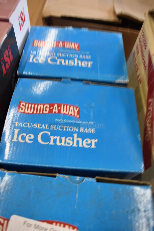 3 BRAND NEW IN BOX! Swing a Way White Countertop Manual Ice Crushers. 3 Times Your Bid! - Image 3 of 3