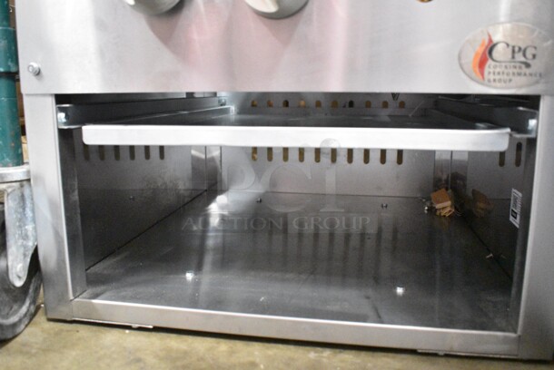 BRAND NEW SCRATCH AND DENT! Cooking Performance Group CPG 351CPGSP18N Stainless Steel Commercial Natural Gas Stock Pot Range. 80,000 BTU.  - Image 5 of 8