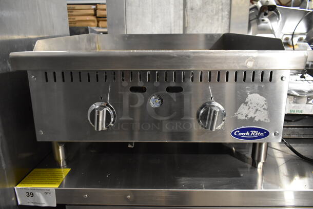 BRAND NEW SCRATCH AND DENT! Cook Rite Stainless Steel Commercial Countertop Natural Gas Powered Flat Top Griddle. - Image 3 of 5