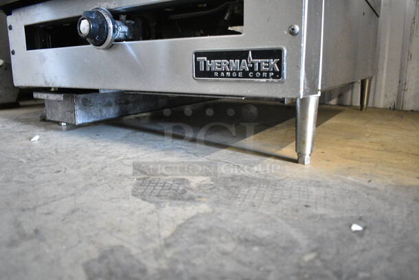 ThermaTek Stainless Steel Commercial Countertop Natural Gas Powered Flat Top Griddle.  - Image 3 of 4