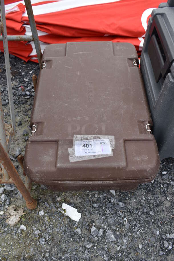 Carlisle NPC160 Brown Poly Insulated Food Carrying Box. 16x24x10