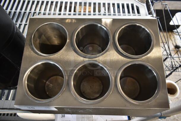 Winco Metal Countertop 6 Well Silverware Holder. - Image 2 of 5