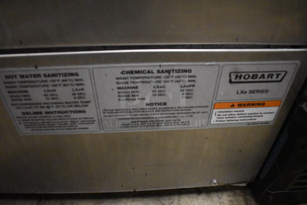 LATE MODEL! Hobart LXEH Stainless Steel Commercial Undercounter Dishwasher. 120/208-240 Volts, 1 Phase. 24x25x34 - Image 6 of 8