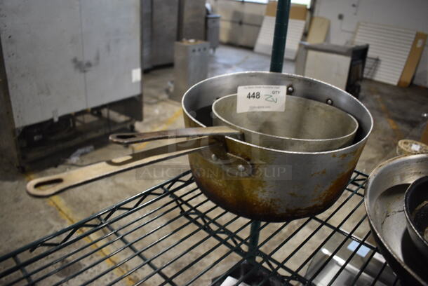 2 Various Metal Sauce Pots. 20.5x12x5, 17x9x4.5. 2 Times Your Bid! - Image 1 of 2