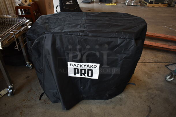 BRAND NEW SCRATCH AND DENT! Backyard Pro 554CHAR30 Stainless Steel Commercial Portable Charcoal Grill w/ Cover on Commercial Casters. - Image 2 of 6
