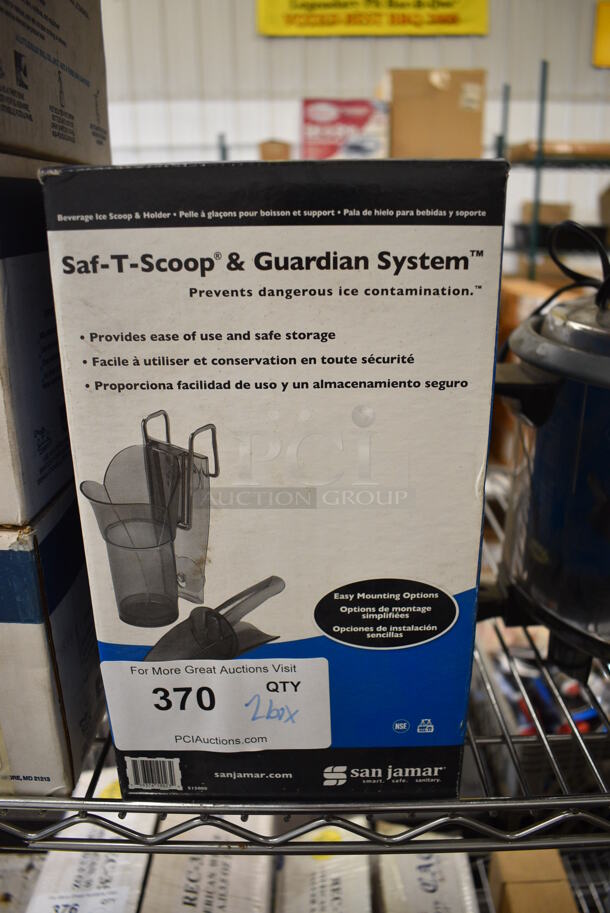 2 BRAND NEW IN BOX! San Jamar Saf-T-Scoop and Guardian System. 2 Times Your Bid!
