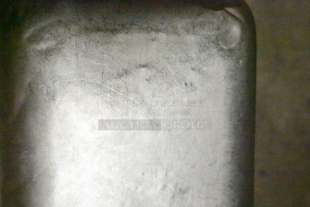 63 Items Including Metal Stock Pot, 20 1/6x4 Size Stainless Steel Drop In Bins, 12 16x6 Stainless Steel Drop In Bins, 9 1/2 Size Stainless Steel Drop In Bins. 63 Times Your Bid!  - Image 7 of 12
