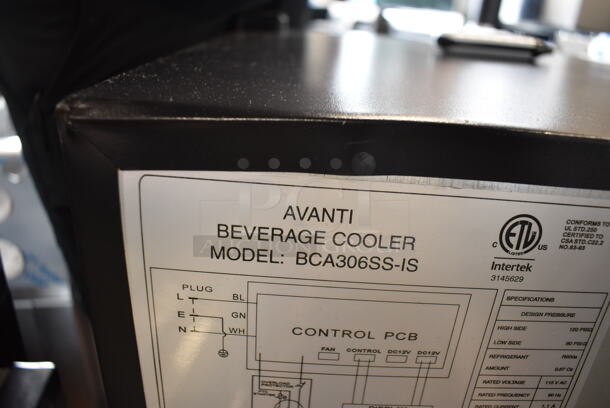BRAND NEW SCRATCH AND DENT! Avanti BCA306SS-IS Commercial Stainless Steel Electric Beverage Cooler With Glass Door, Steel Shelves And Black Cabinet. 115V. Tested And Working! - Image 5 of 7