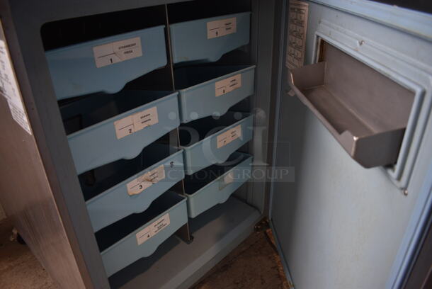 	2016 Multiplex Model MB-8-1 Stainless Steel Commercial Blend In Cup Workstation on Single Door Undercounter Cooler. 115 Volts, 1 Phase. 26x33x75. Tested and Powers On But Shows Dispenser Error - Image 5 of 6