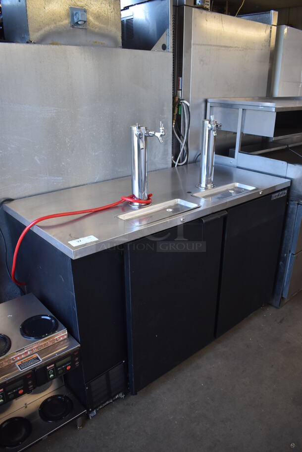 Beverage Air DD58 Stainless Steel Commercial Direct Draw Kegerator w/ 2 Beer Towers and 3 Couplers. 115 Volts, 1 Phase. 59x28x54. Tested and Powers On But Temps at 47 Degrees - Image 2 of 8