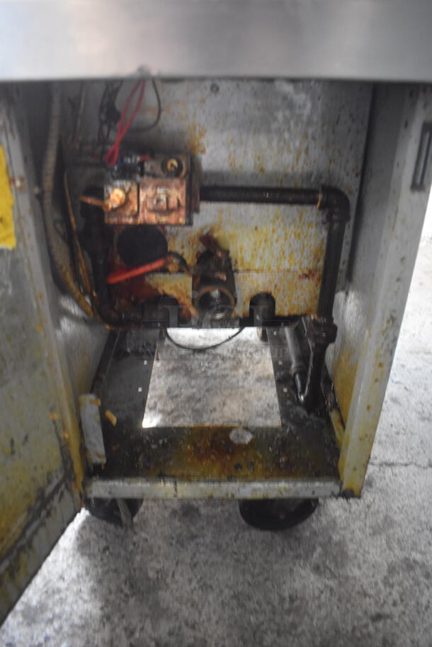 Frymaster Commercial Stainless Steel Natural Gas Fryer On Commercial Casters.  - Image 5 of 7