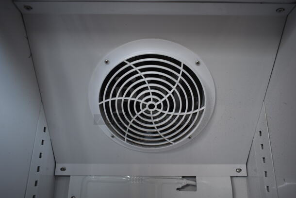 BRAND NEW SCRATCH AND DENT! Galaxy 177GDN5RBB Metal Commercial Single Door Reach In Cooler Merchandiser w/ Poly Coated Racks. 115 Volts, 1 Phase. Tested and Working! - Image 8 of 10