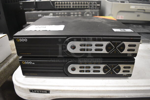 2 Qsee Units; 16 Channel QT5716 and QTH161 16 HD Channels. 12x10.5x2.5. 2 Times Your Bid! 