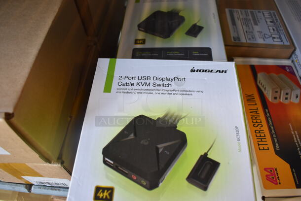 ALL ONE MONEY! Tier Lot of Various BRAND NEW IN BOX! Items Including 2 Port USB DisplayPort Cable KVM Switches, 8 Port Mini KVM Switches - Image 3 of 5