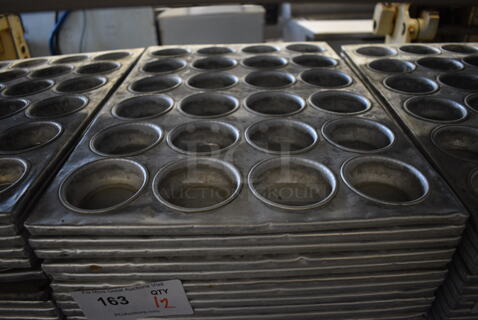 12 Metal 24 Cup Muffin Baking Pans. 14x21x2. 12 Times Your Bid!