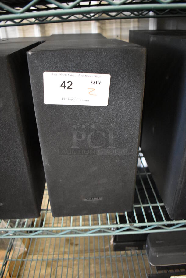 2 Samsung PS-WR45BB Subwoofer Speakers. 7x11x13.5. 2 Times Your Bid! - Image 1 of 5