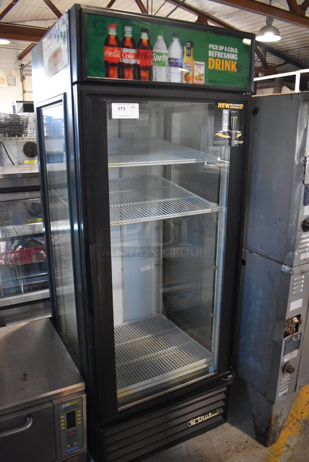 2013 True GEM-26 ENERGY STAR Metal Commercial Single Door Reach In Cooler Merchandiser w/ Poly Coated Racks. 115 Volts, 1 Phase. 30x30x79. Tested and Working!