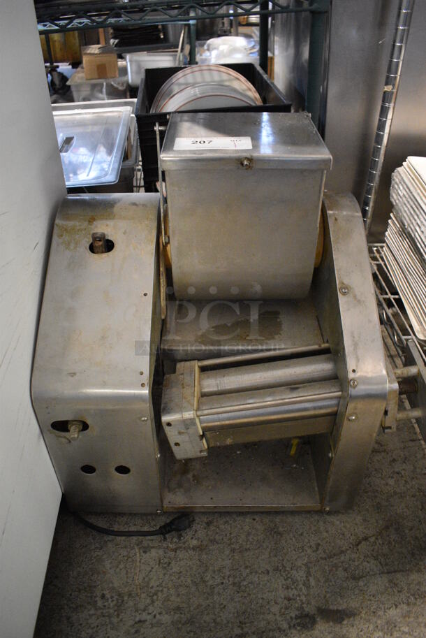 Stainless Steel Commercial Countertop Pasta Machine. 115 Volts, 1 Phase. 23x15x22. Tested and Working!