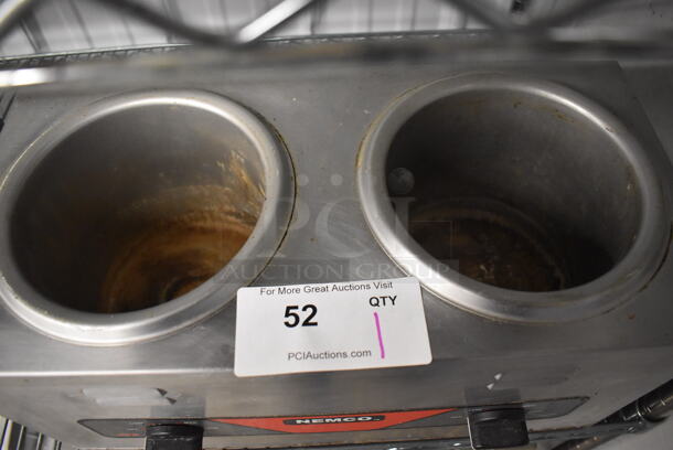 2012 Nemco 6120A-CW Stainless Steel Commercial Countertop 2 Well Food Warmer. 120 Volts, 1 Phase. 18.5x9.5x10. Tested and Working! - Image 4 of 5