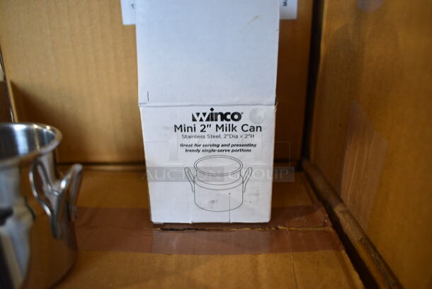 6 BRAND NEW! Boxes of 12 Winco DDSD-101S Stainless Steel Mini 2" Milk Cans. Total of 72. 2.75x2x2. 6 Times Your Bid! - Image 2 of 4