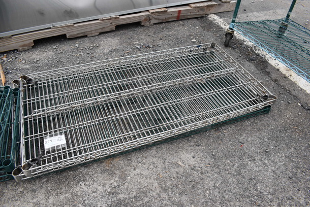 ALL ONE MONEY! Lot of 3 Various Wire Shelves. Includes 48x24x1.5 - Image 2 of 4