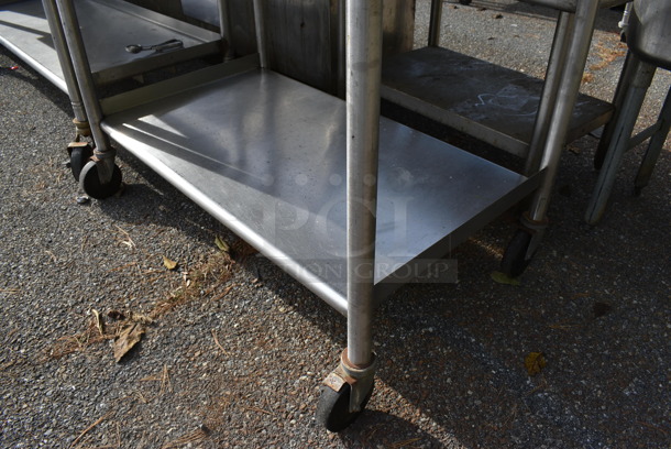 Stainless Steel Table w/ Under Shelf on Commercial Casters. 48x30x36 - Image 3 of 3