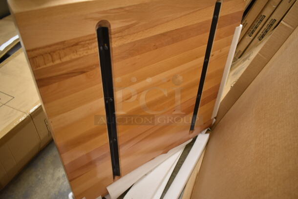 6 BRAND NEW IN BOX! Lancaster Table & Seating 30"x30" Solid Wood Live Edge Tabletop. 6 Times Your Bid! - Image 5 of 6
