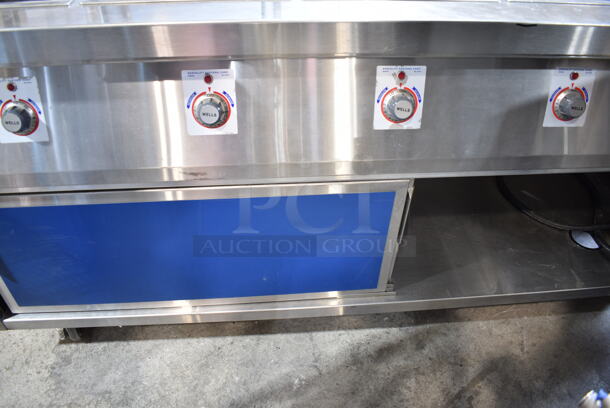Servolift Eastern 501-5 Stainless Steel Commercial Portable 5 Well Steam Table w/ Tray Slide on Commercial Casters. 120/208 Volts, 1 Phase.  - Image 5 of 7