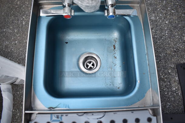 BRAND NEW SCRATCH AND DENT! Advance Tabco PRCS-25-12 Underbar Hand Sink with Glass Rinser - 25" x 12". No Legs.  - Image 4 of 7