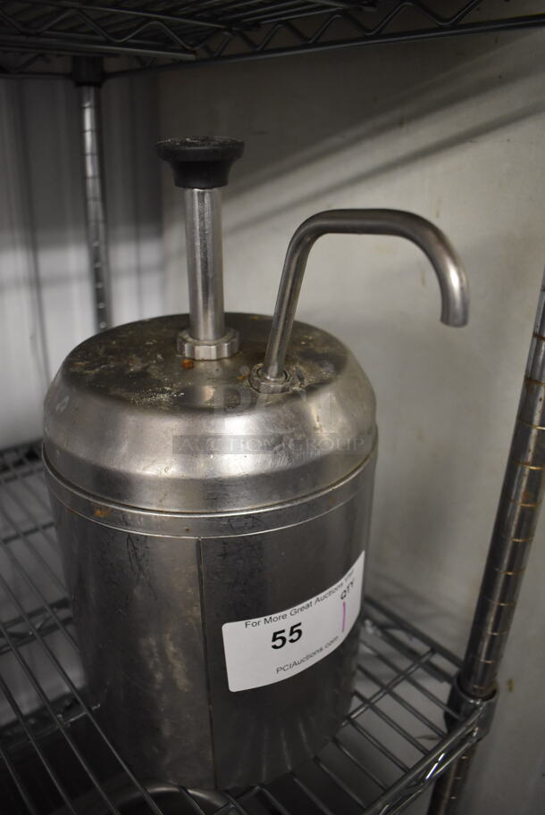 Metal Bin w/ Pump Lid. 8x12x15 - Image 3 of 3