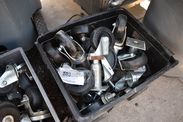 ALL ONE MONEY! Lot of Various Items Including Commercial Casters. 17x14x11 - Image 2 of 4
