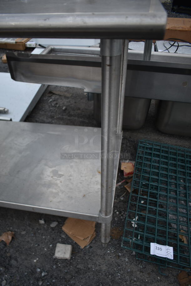 Stainless Steel Commercial Table w/ Sink Bay, Faucet, Handles, Back Splash and Under Shelf. Bay 11.5x15.5 - Image 4 of 6