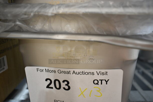 13 BRAND NEW SCRATCH AND DENT! Vigor 24713422 1/3 Size 4" Deep Anti-Jam Stainless Steel Steam Table / Hotel Pan . 13 Times Your Bid!  - Image 4 of 4