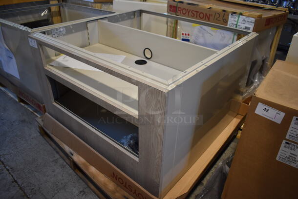 BRAND NEW! Royston 62110980-296 Wood Pattern and Metal Counter. 42x42x26.5 - Image 5 of 6