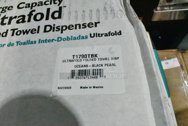 3 BRAND NEW IN BOX! T1790TBK San Jamar Oceans Ultrafold C-Fold Towel Dispenser. 3 Times Your Bid!  - Image 4 of 4